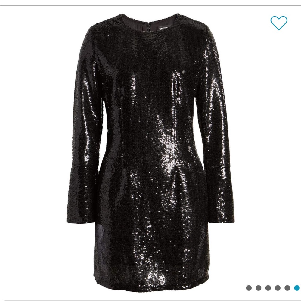 NWT Something Navy Long Sleeve Sequin Mini Dress - Picture 5 of 13